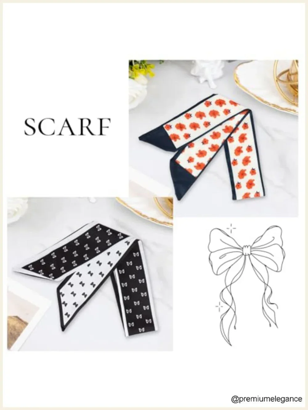 9 Pack Fashion Scarves for Women Versatile Boho Head Scarf Hair Neck Accessories